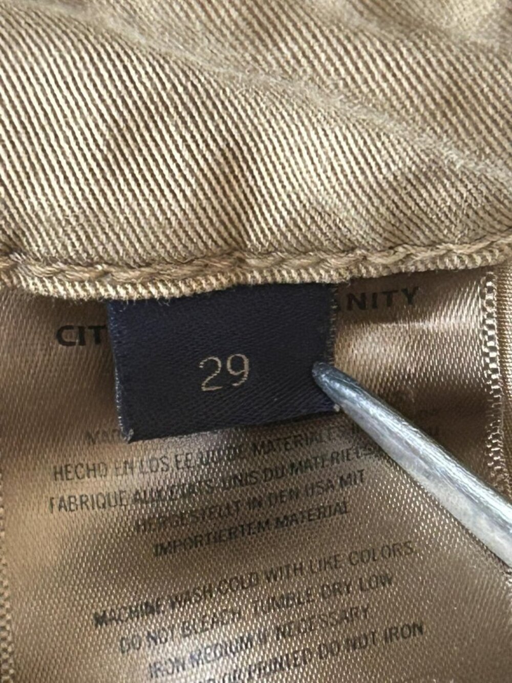 Citizens Of Humanity Cargo Pants Womens 29 Tan Catalina Flight Pants Barrel Leg - Picture 5 of 12